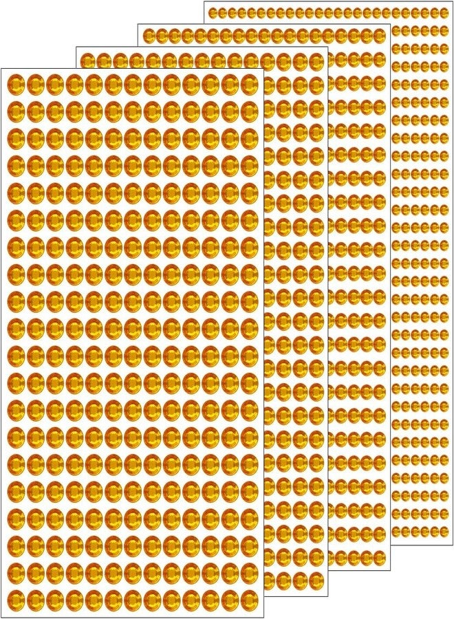 Gifting Square GS 12 Sheets Pearl White,Golden and Silver Crystal Stone Beads Stickers for Art N Craft - Image 2